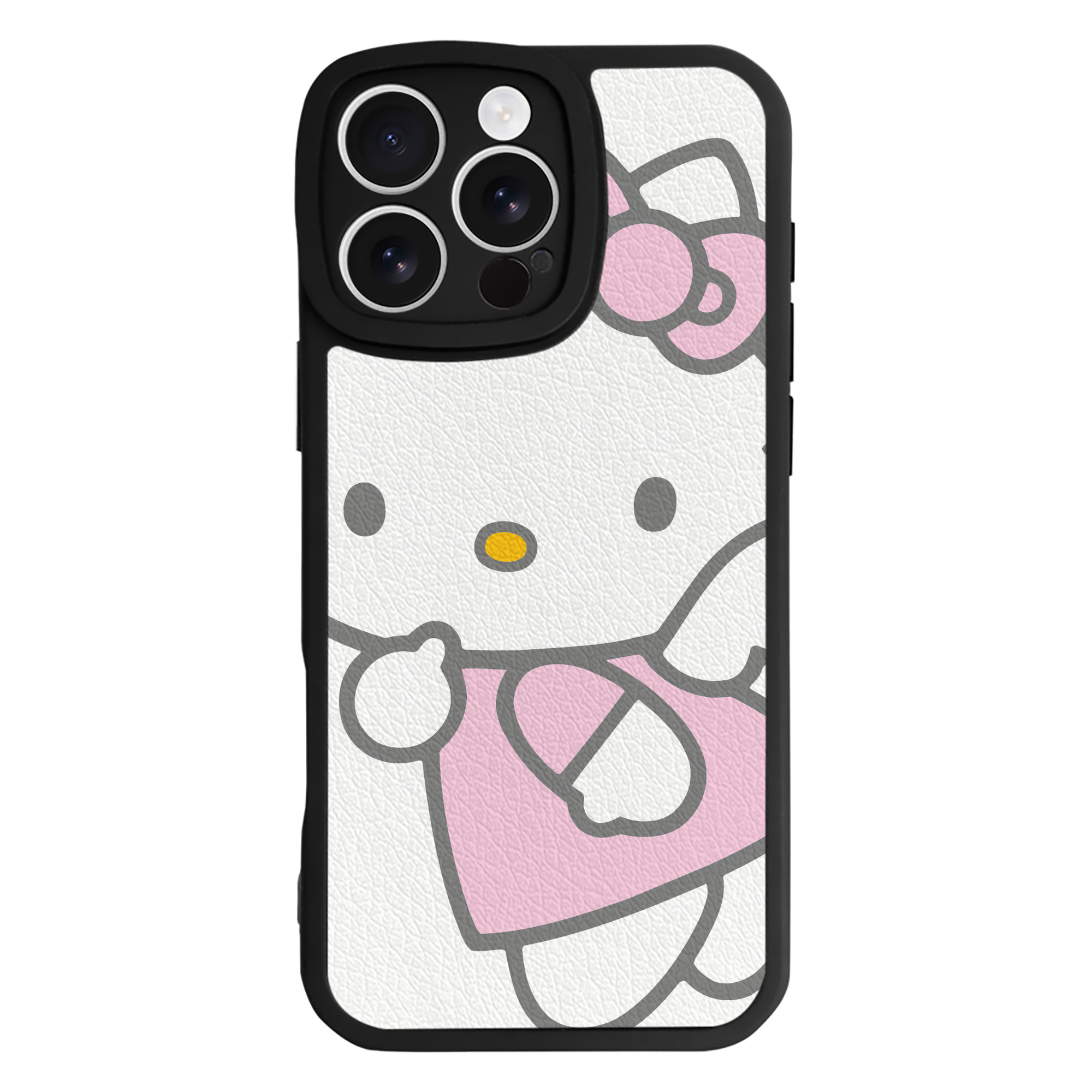 （画像用） Hello Kitty ハローキティ 【iPhone 16シリーズ対応】シリコンスマホケース（レザー調） 材質：シリコン